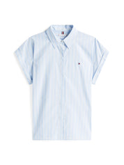 Bluse gestreift aus Bio-Baumwolle - 0BG-BLUE - Blau