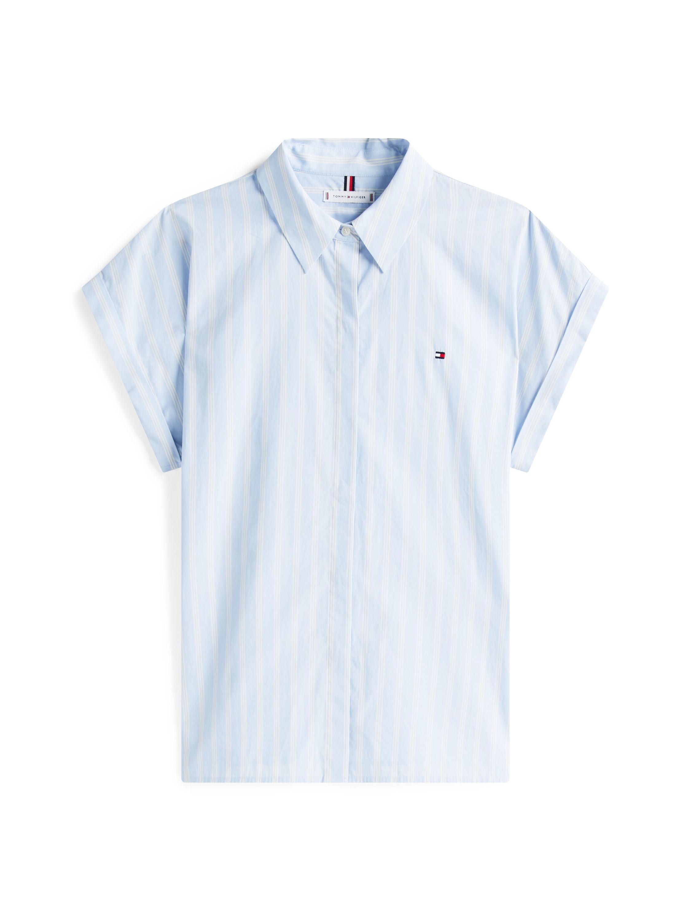 Bluse gestreift aus Bio-Baumwolle - 0BG-BLUE - Blau
