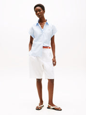 Bluse gestreift aus Bio-Baumwolle - 0BG-BLUE - Blau