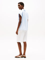 Bluse gestreift aus Bio-Baumwolle - 0BG-BLUE - Blau