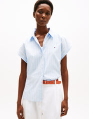 Bluse gestreift aus Bio-Baumwolle - 0BG-BLUE - Blau