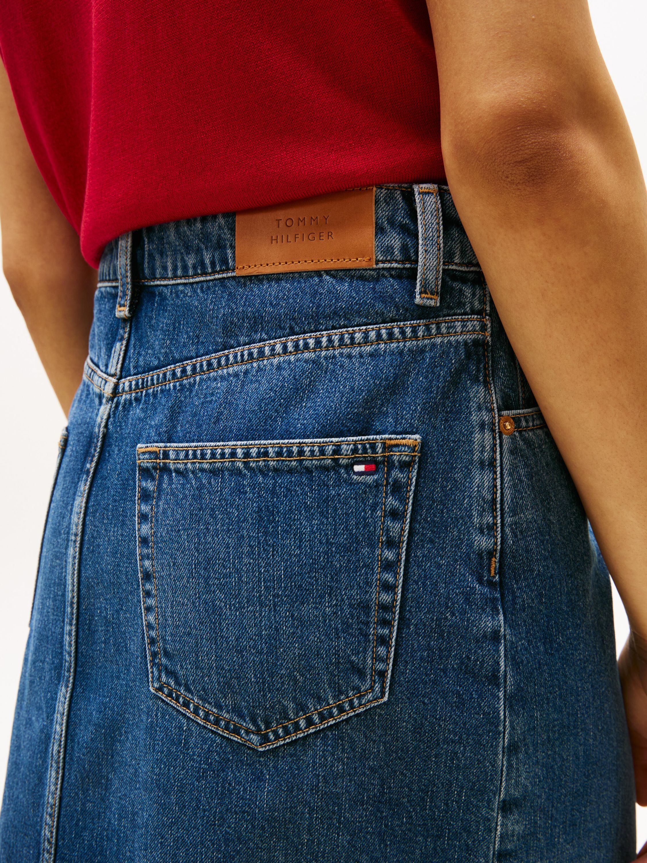 Jeansrock Midi - 1BK-DENIM - Blau