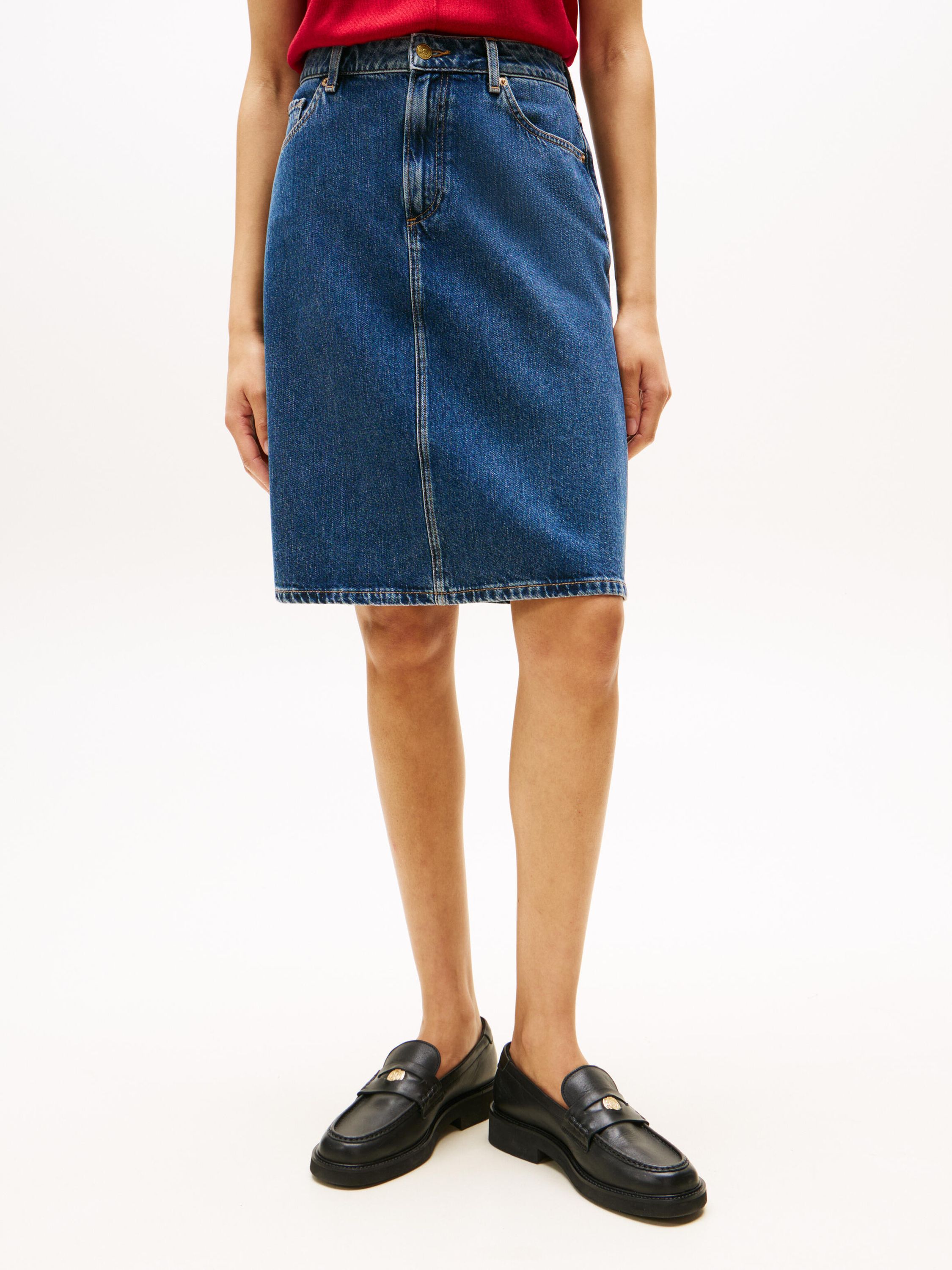 Jeansrock Midi - 1BK-DENIM - Blau