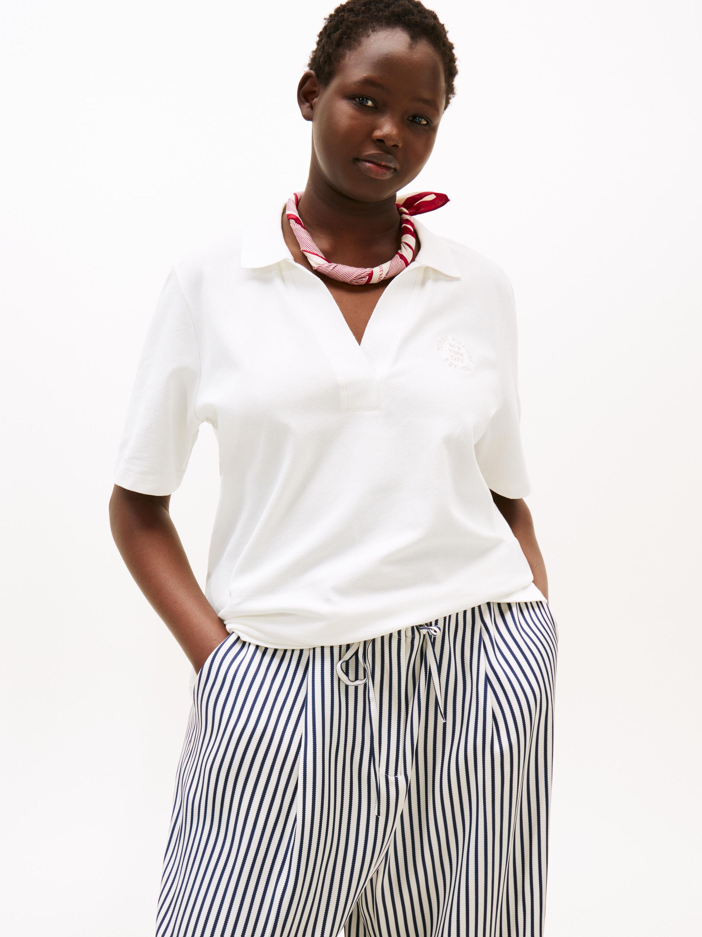 Poloshirt aus Baumwolle - YBL-WHITE - Weiß