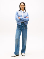 Hybridjacke mit Steppfront - C2B-BLUE - Blau