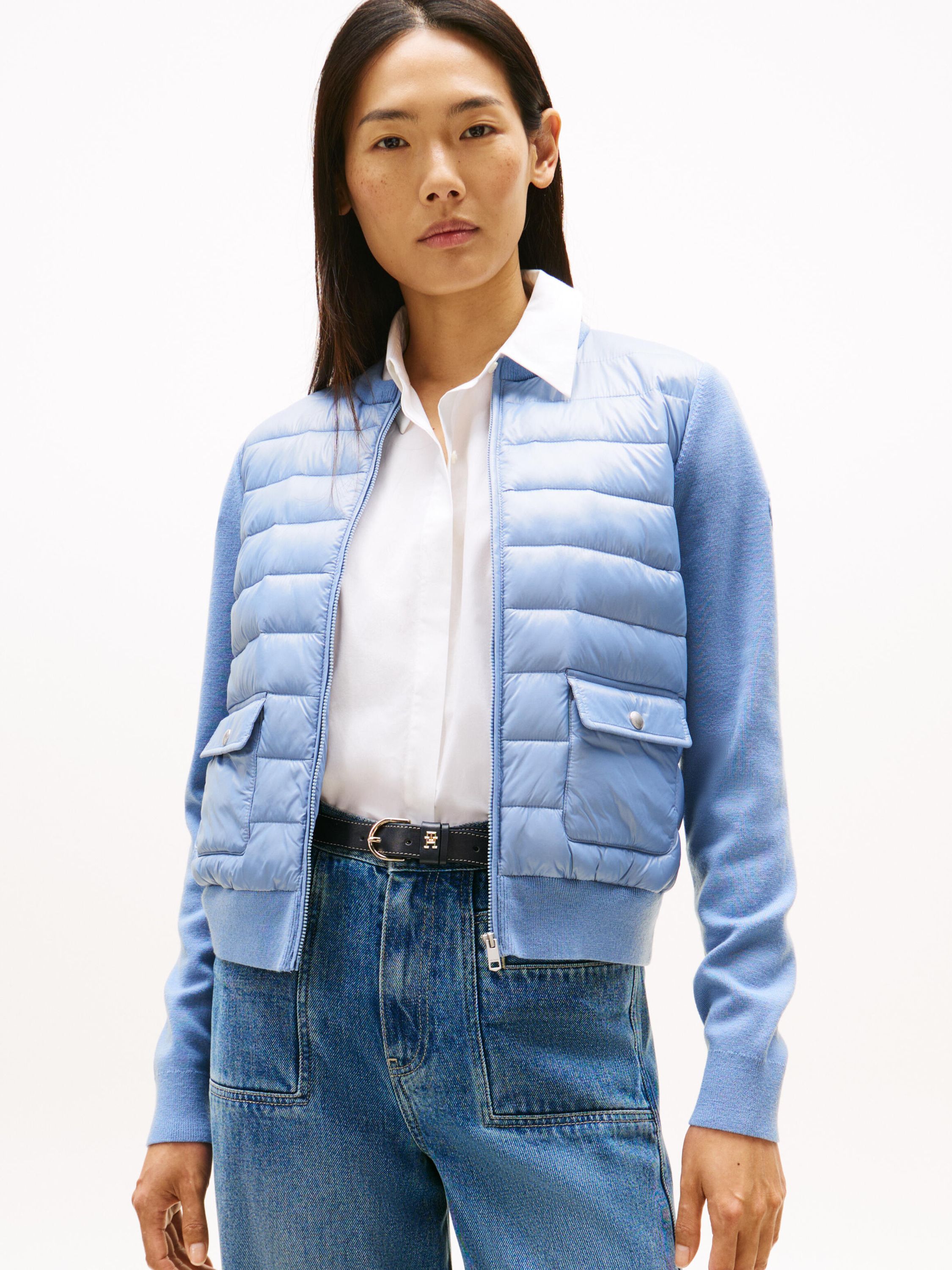 Hybridjacke mit Steppfront - C2B-BLUE - Blau