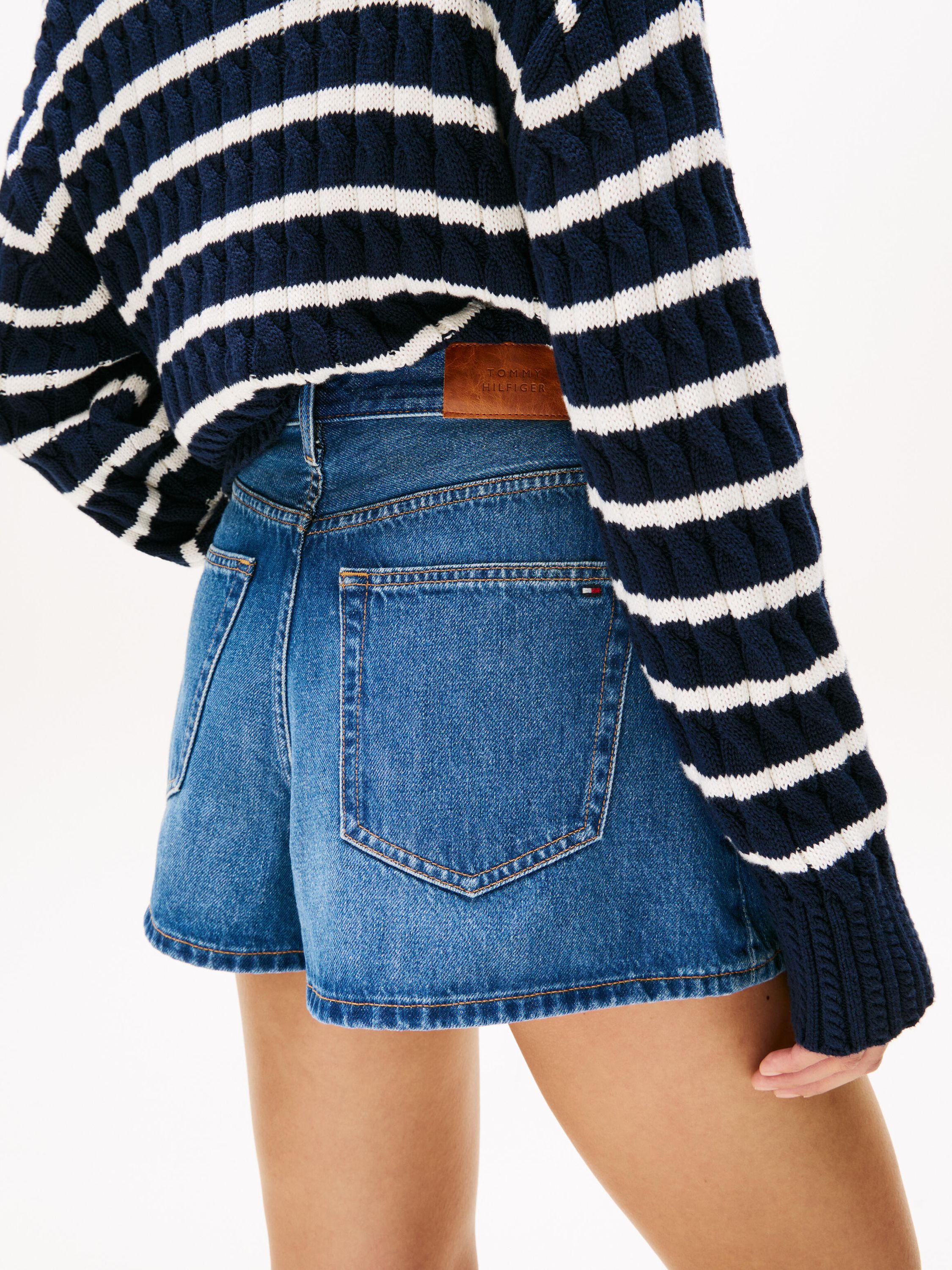 Jeansshorts Flared Fit - 1A6-DENIM - Blau