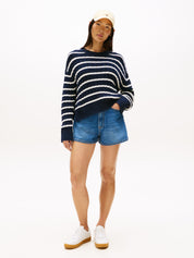 Jeansshorts Flared Fit - 1A6-DENIM - Blau