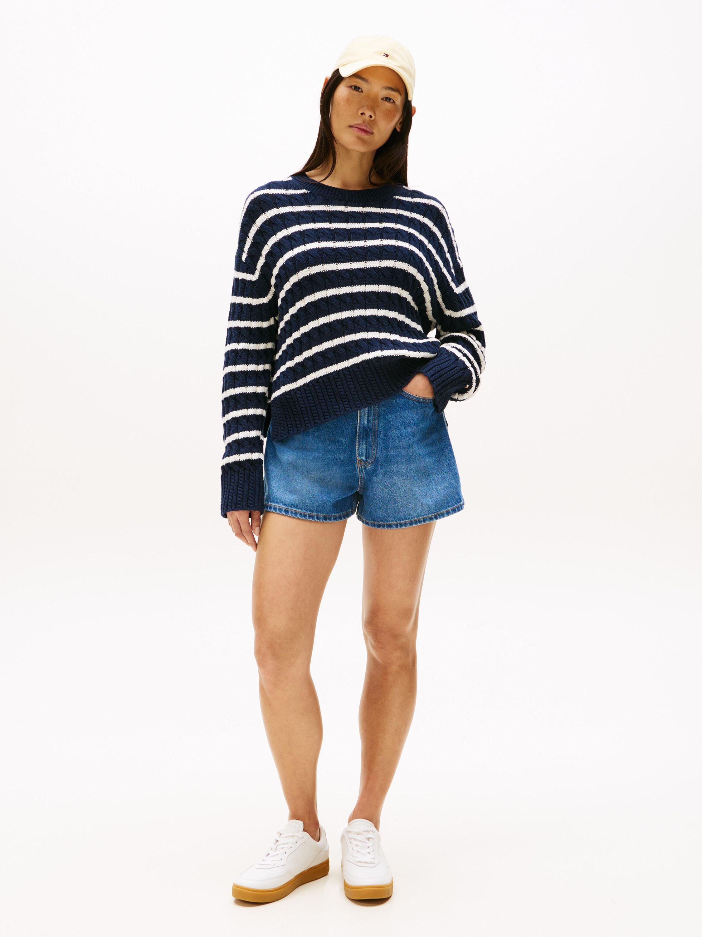 Jeansshorts Flared Fit - 1A6-DENIM - Blau