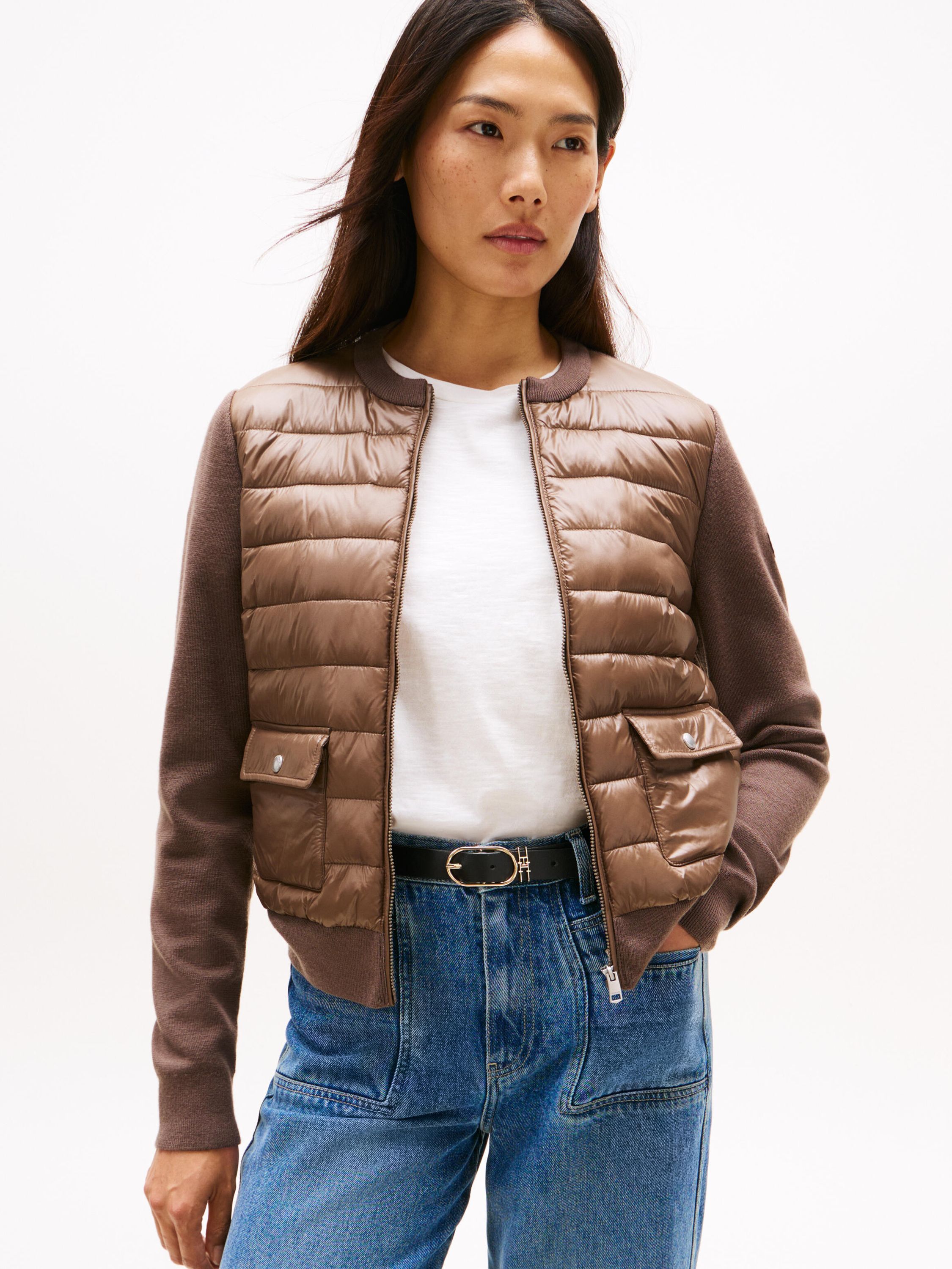 Hybridjacke mit Steppfront - GTO-BROWN - Braun
