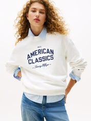 Sweatshirt aus Baumwolle - YBL-WHITE - Weiß
