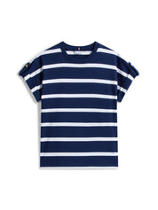 T-Shirt aus Baumwolle - 0BB-BLUE - Blau | Weiß