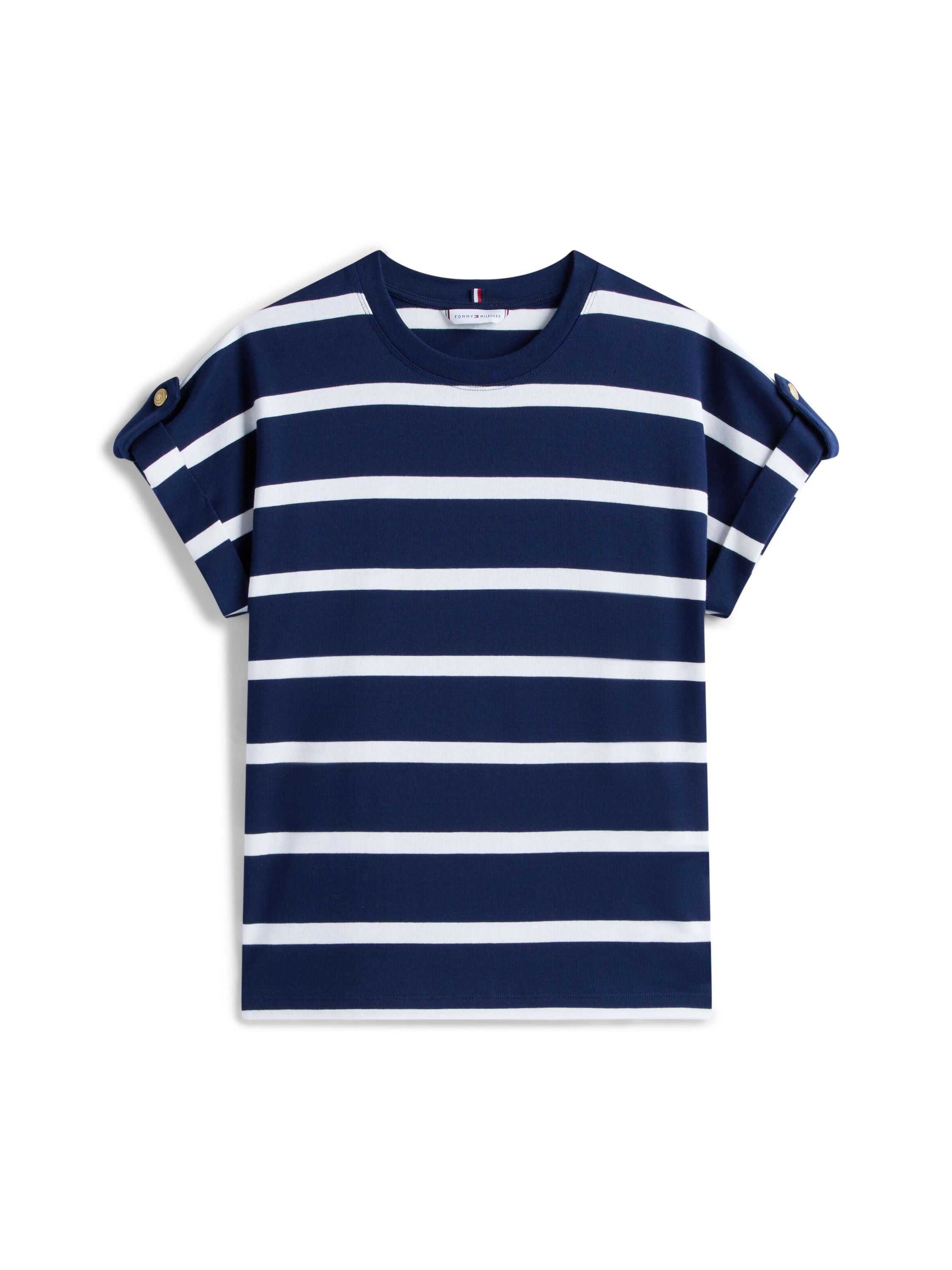 T-Shirt aus Baumwolle - 0BB-BLUE - Blau | Weiß