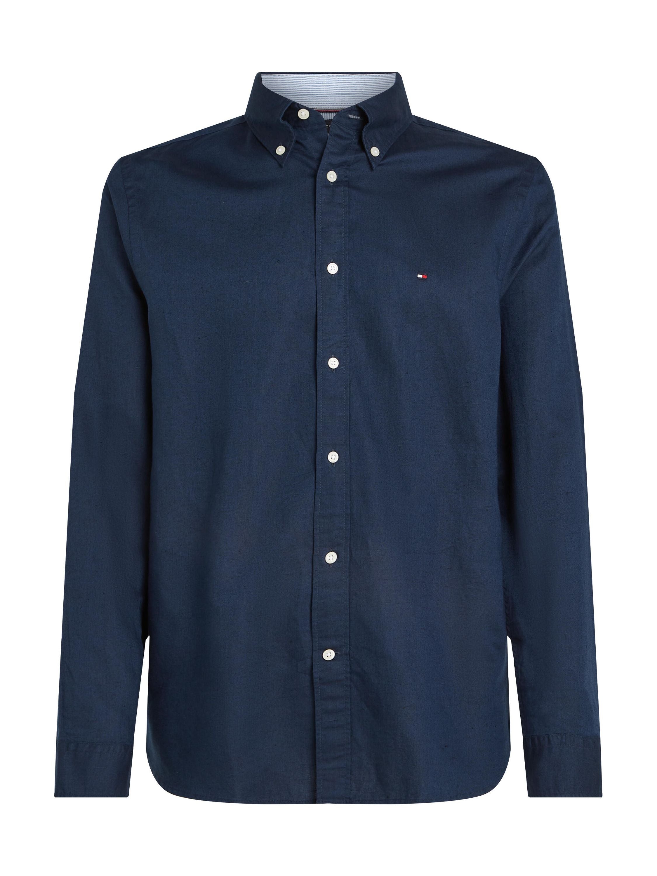 Hemd Slim Fit aus Leinen - DCC-BLUE - Blau