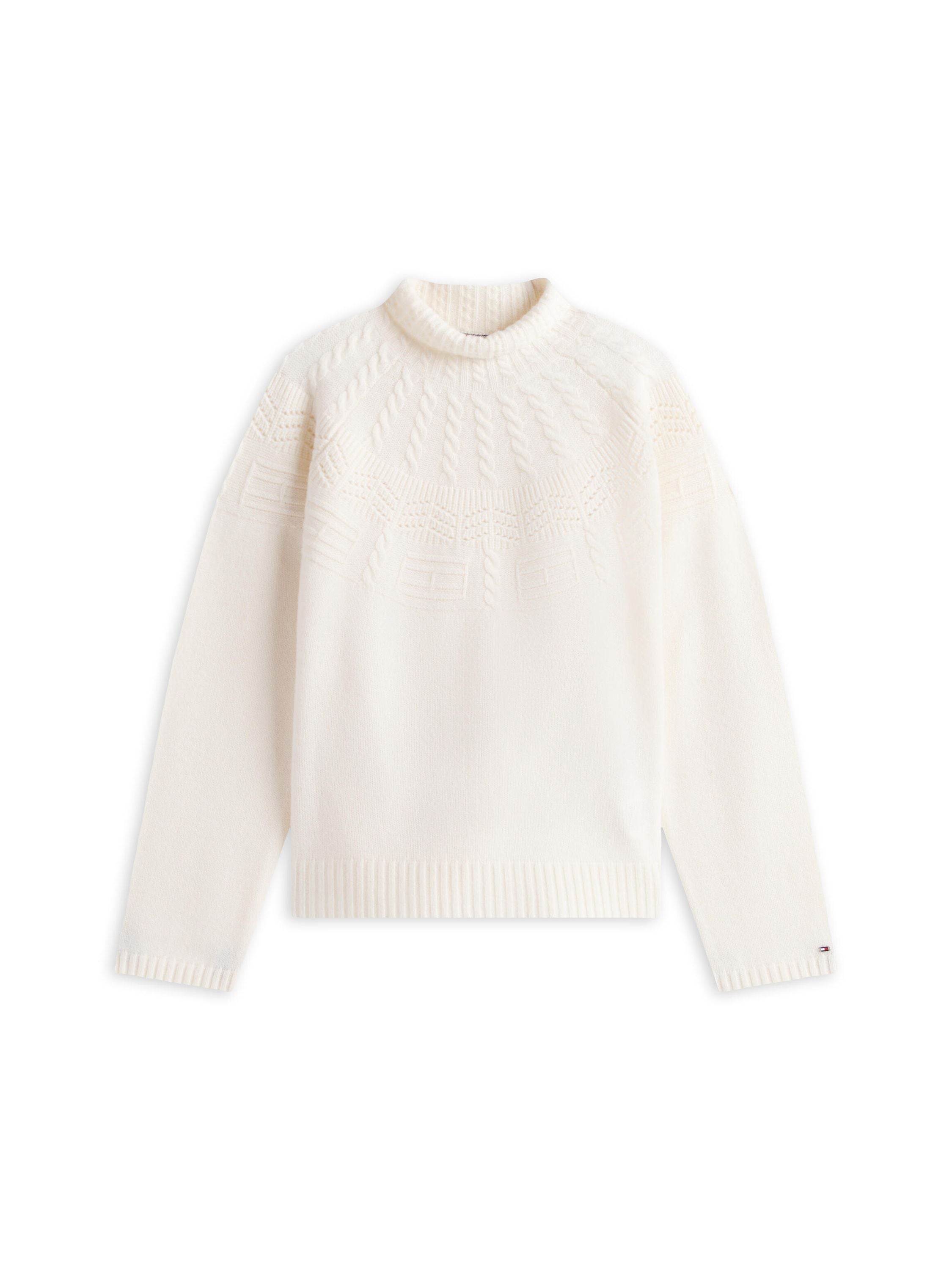 Strickpullover aus Wolle - Z00-YELLOW - Creme