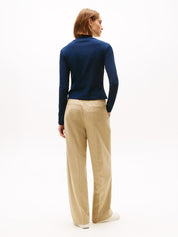 Langarmshirt aus Baumwolle - C1G-BLUE - Blau
