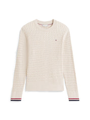 Strickpullover aus Baumwolle - 0GD-BEIGE - Beige