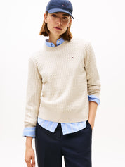 Strickpullover aus Baumwolle - 0GD-BEIGE - Beige