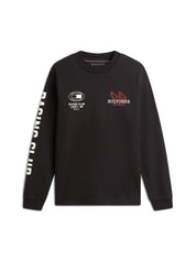 Langarmshirt aus Baumwolle - BDS-BLACK - Schwarz