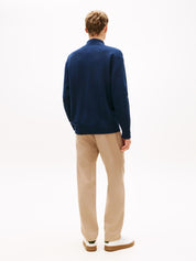 Strickjacke aus Baumwollmix - C1G-BLUE - Blau