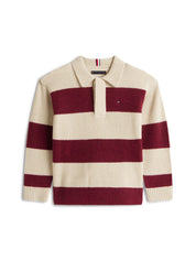 Strickpullover gestreift - VK0-PURPLE - Rot