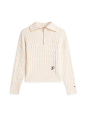 Strickpullover aus Bio-Baumwolle - AEF-BEIGE - Creme