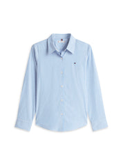 Bluse gestreift aus Baumwolle - 0BC-BLUE - Blau