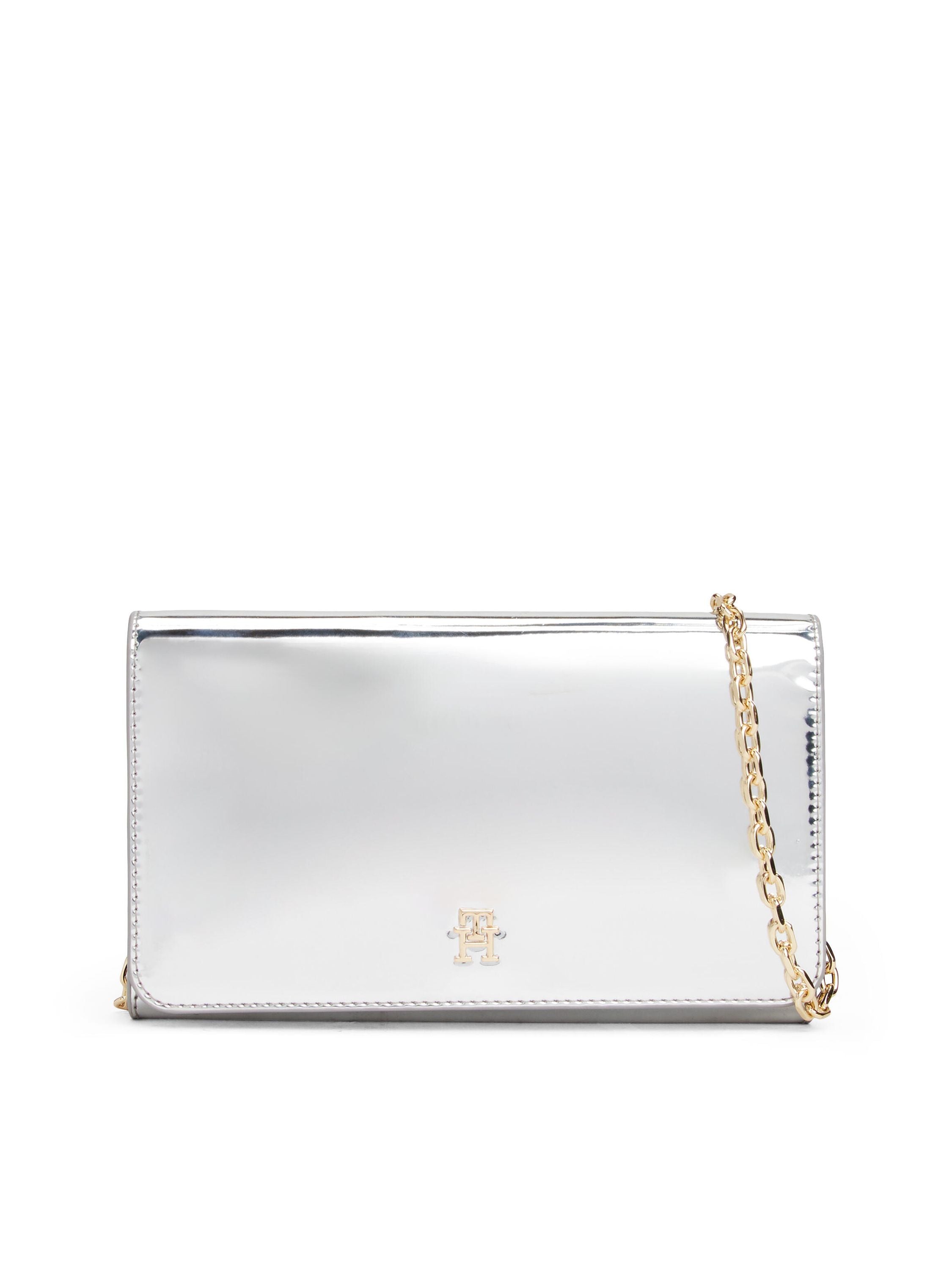 Schultertasche ICON FLAP - PE6-GREY - Silber