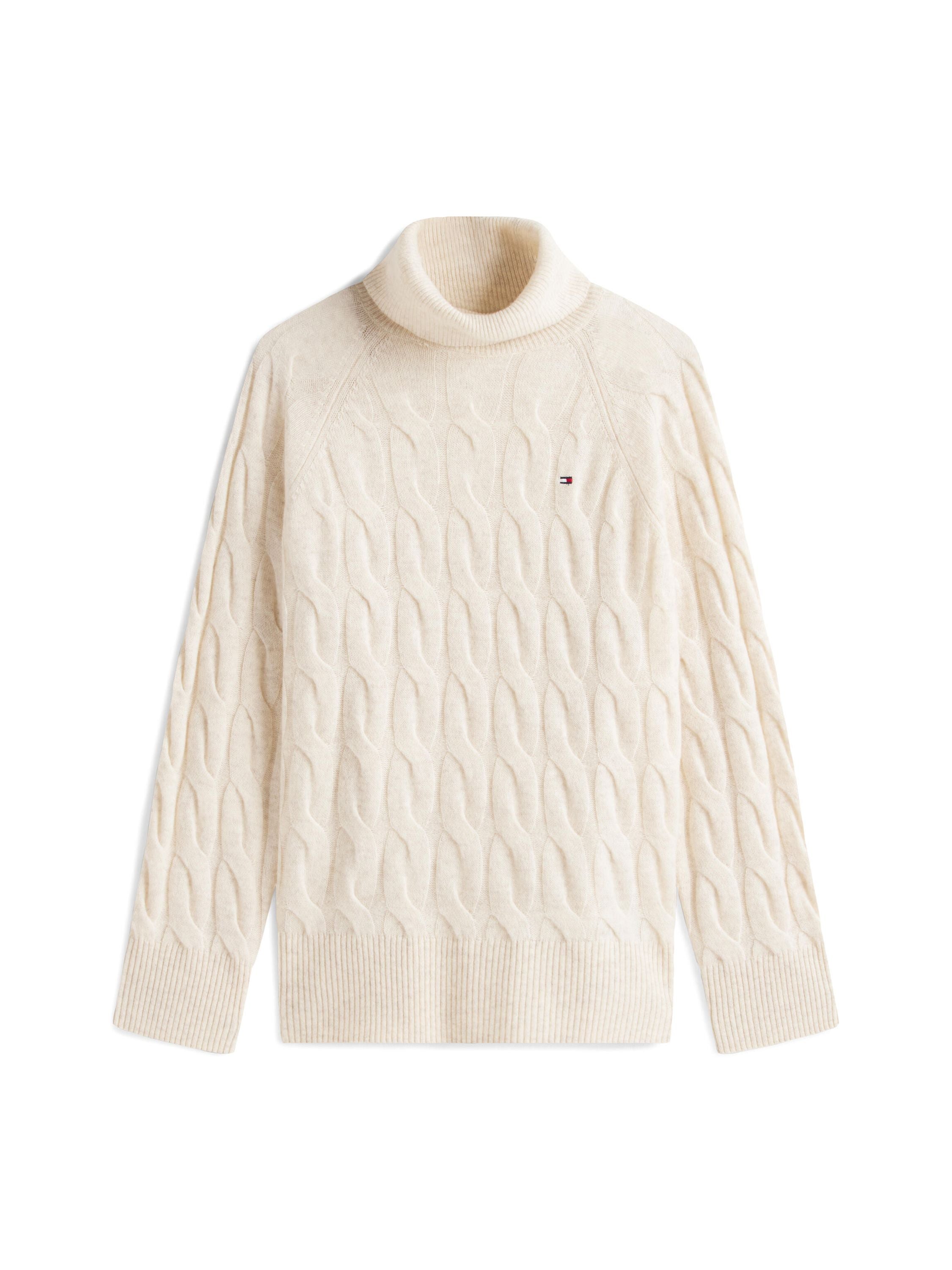Rollkragenpullover aus Wolle - ADK-BEIGE - Creme