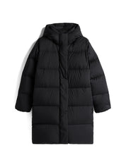 Daunenmantel mit Kapuze - BDS-BLACK - Schwarz