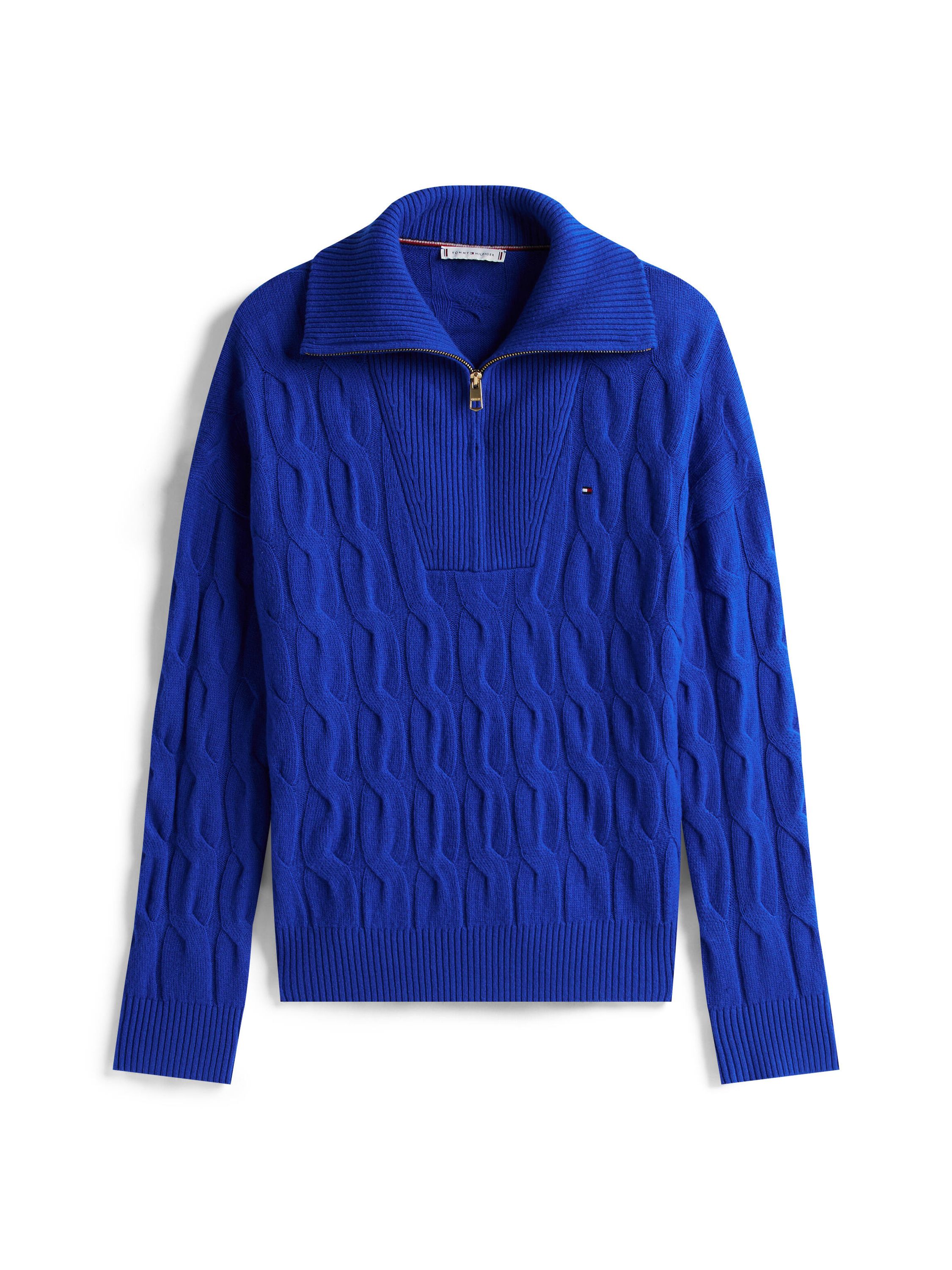 Strickpullover aus Bio-Baumwolle - C65-BLUE - Blau