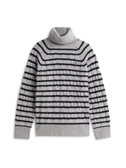 Rollkragenpullover aus Wolle - 0CV-GREY - Grau