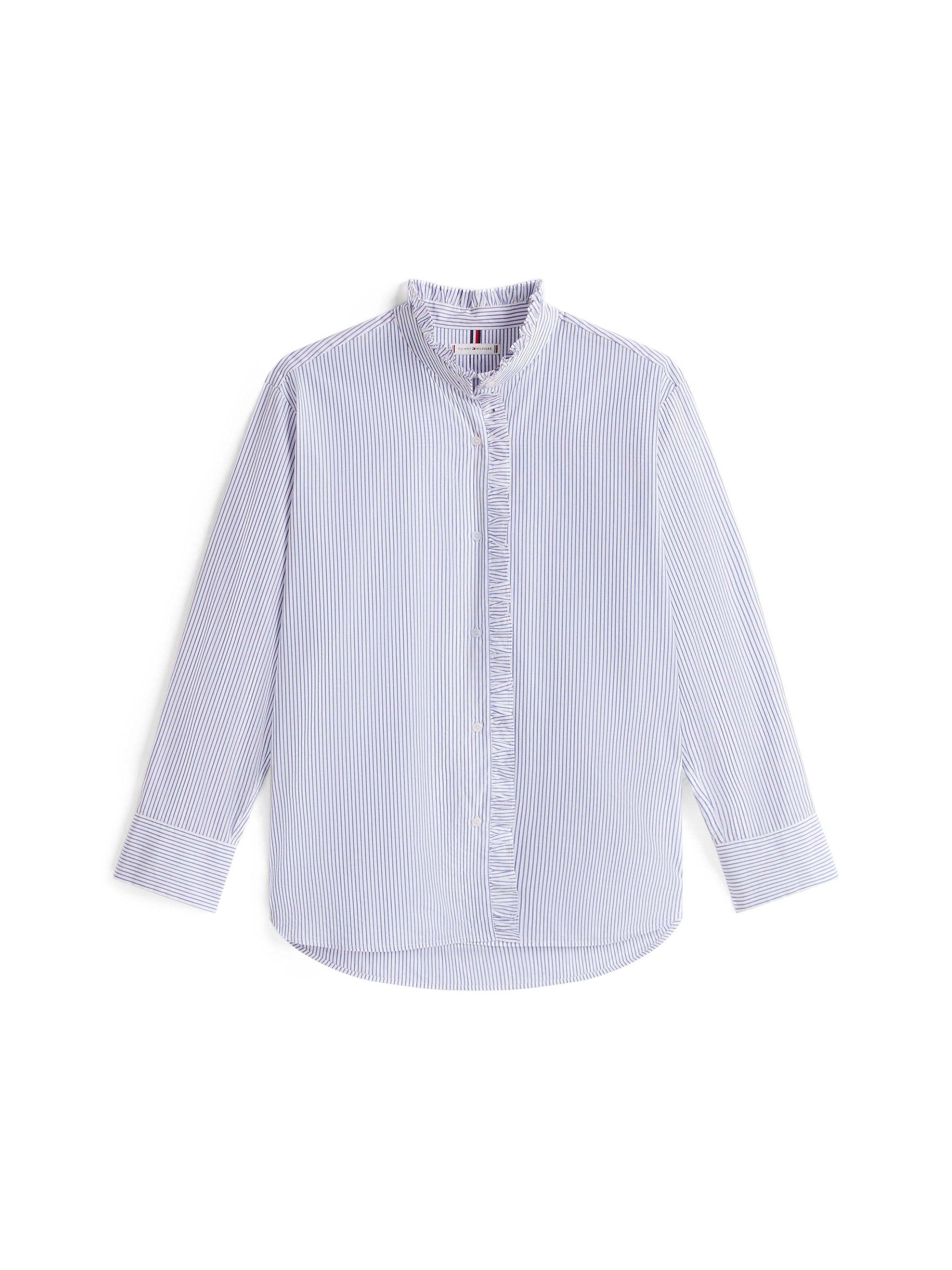 Bluse aus Bio-Baumwolle - 0X7-BLUE - Blau