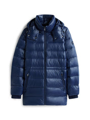 Daunenjacke mit abnehmbarer Kapuze - C1G-BLUE - Blau