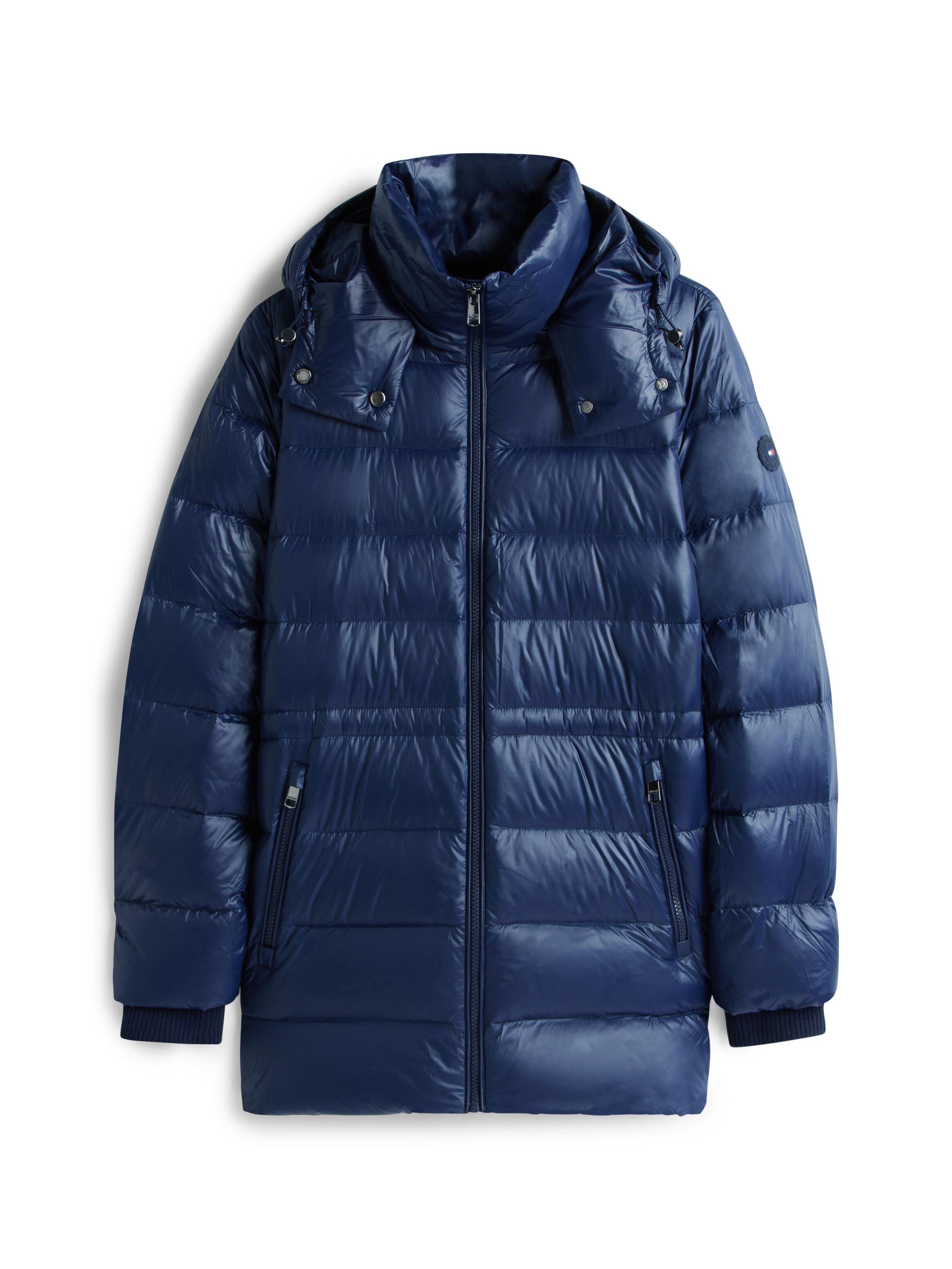 Daunenjacke mit abnehmbarer Kapuze - C1G-BLUE - Blau