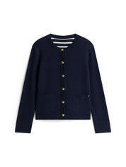 Wendestrickjacke aus Bio-Baumwolle - 0X4-BLUE - Blau