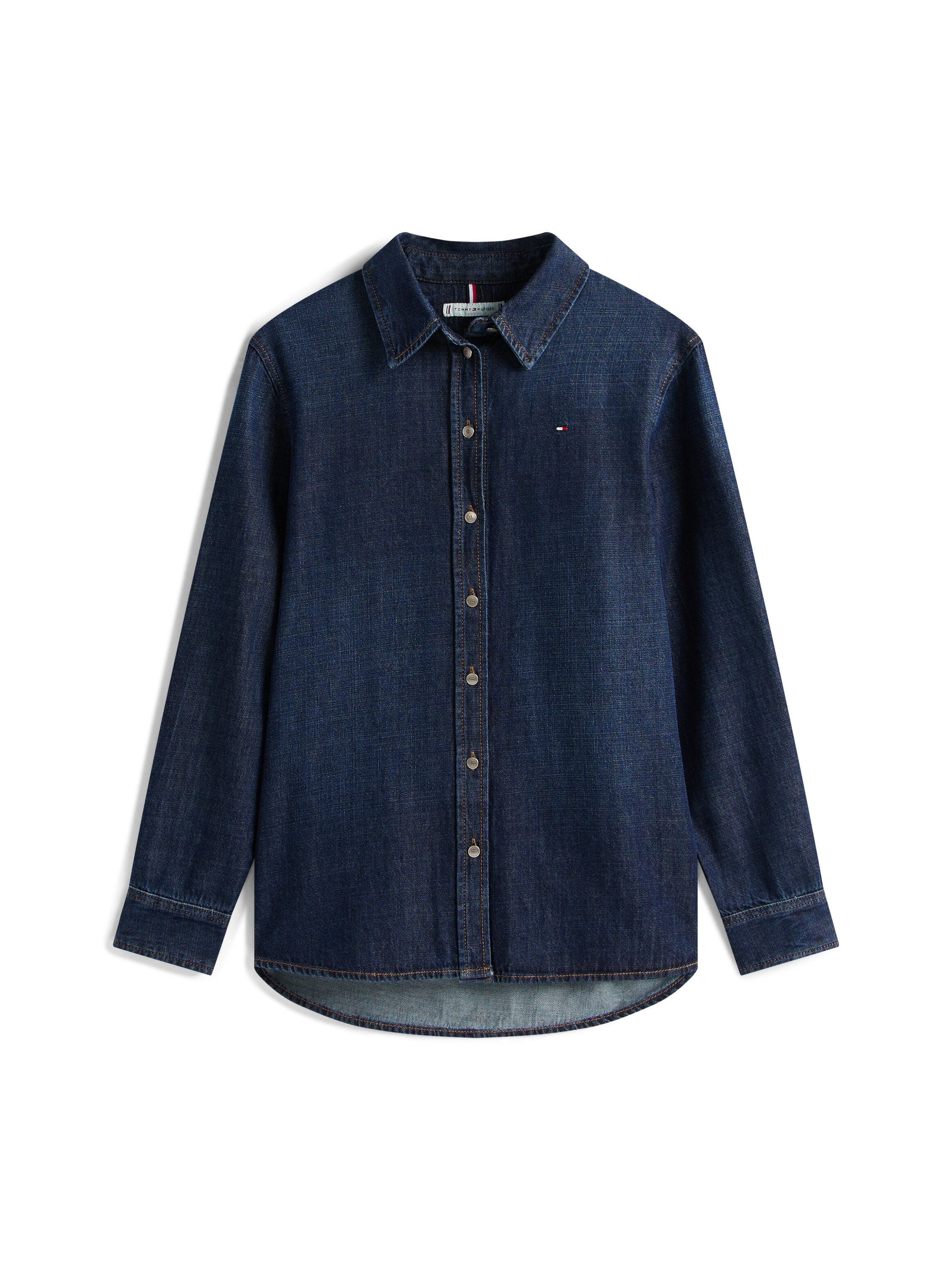 Jeansbluse aus Baumwollmix - 1BK-DENIM - Blau