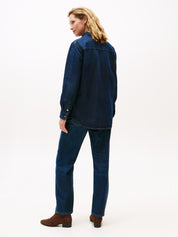 Jeansbluse aus Baumwollmix - 1BK-DENIM - Blau