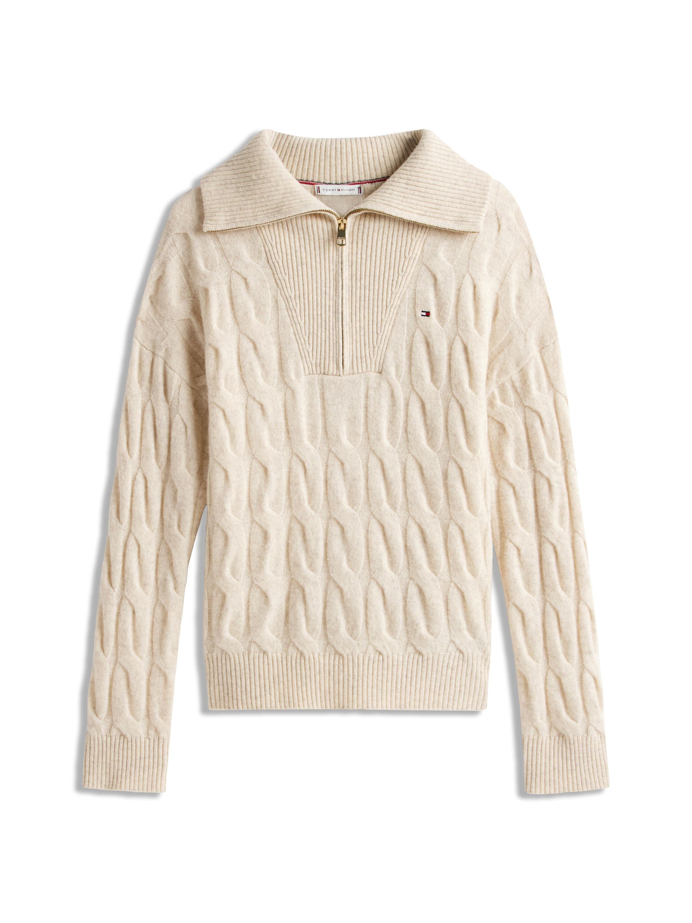 Strickpullover aus Bio-Baumwolle - ADK-BEIGE - Beige