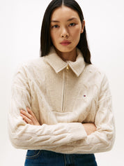 Strickpullover aus Bio-Baumwolle - ADK-BEIGE - Beige