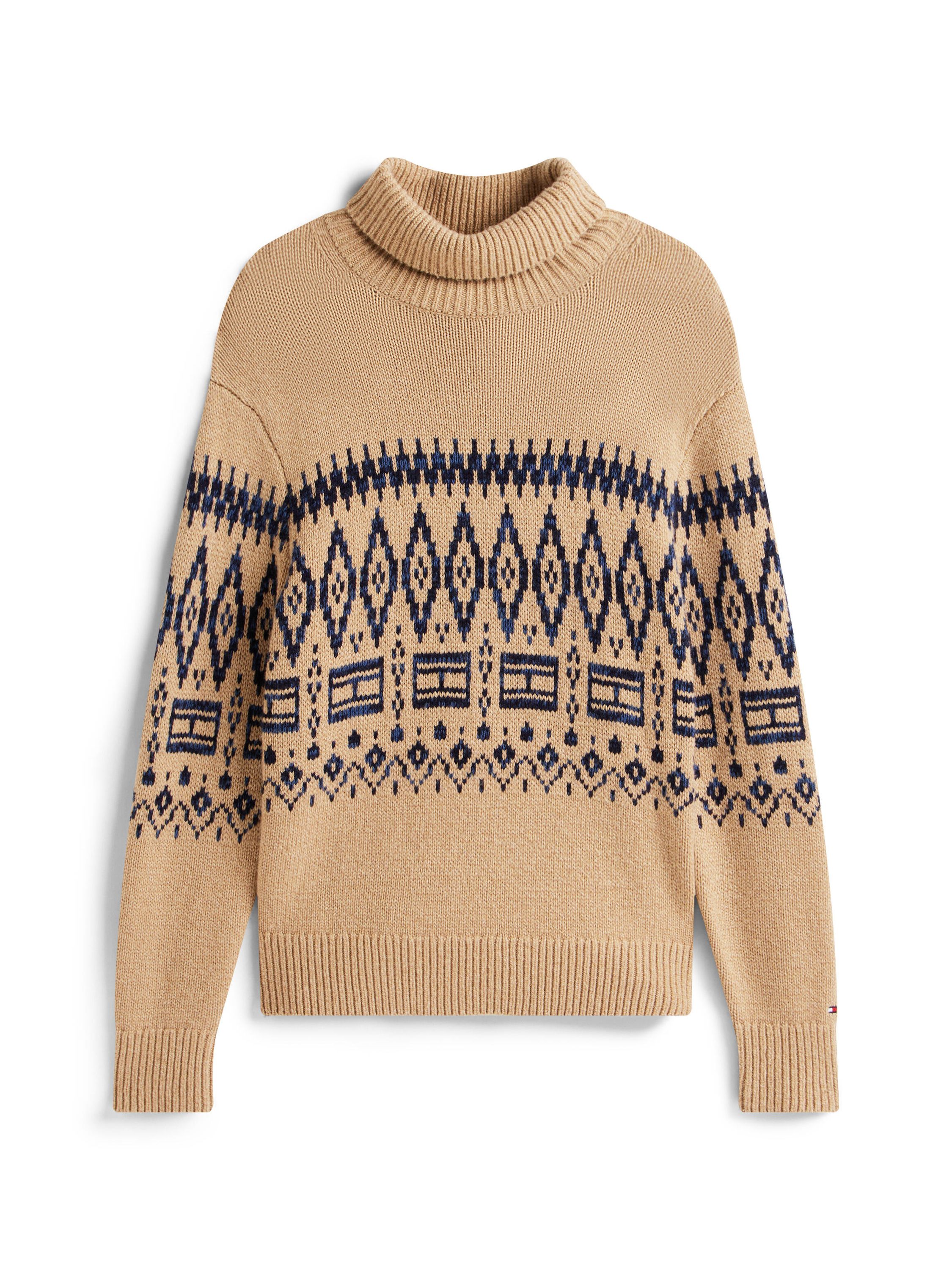 Strickpullover mit Rollkragen - ADN-BEIGE - Beige