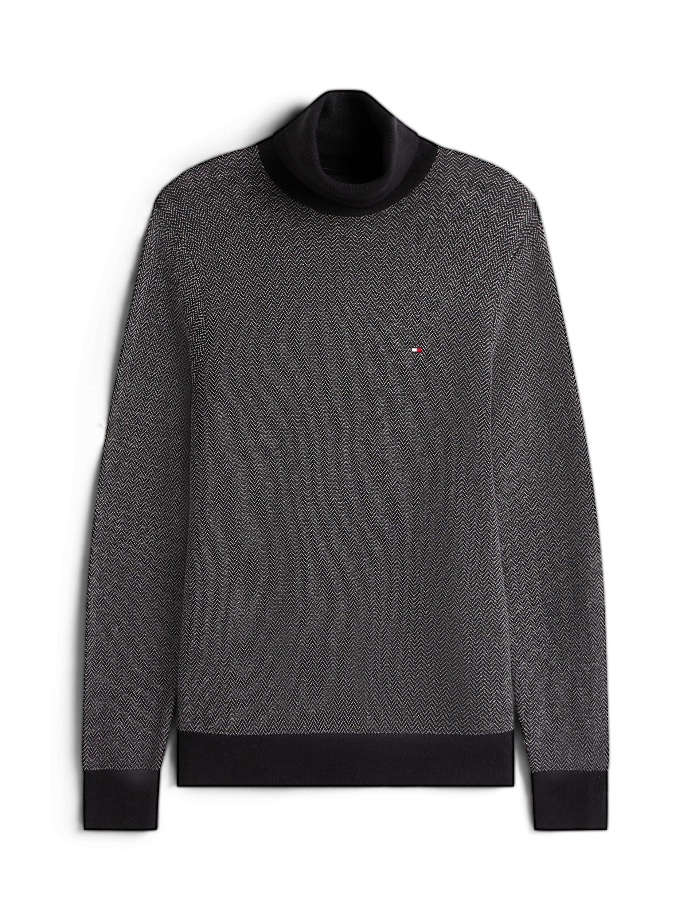 Strickpullover mit Rollkragen - 0IM-GREY - Grau