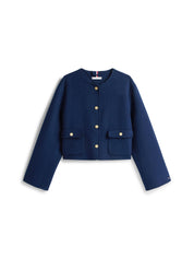 Jacke aus Wolle - C1G-BLUE - Blau