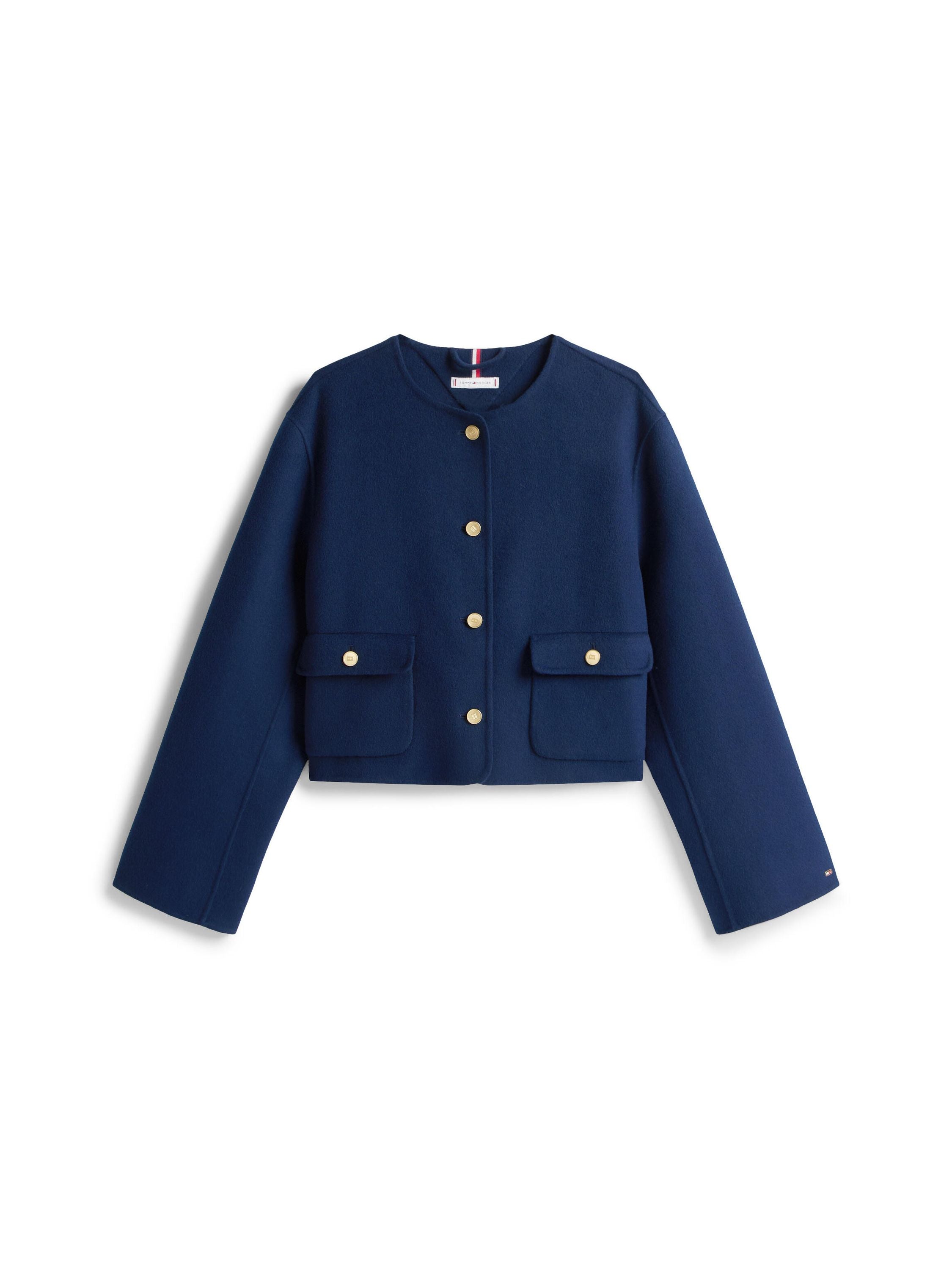 Jacke aus Wolle - C1G-BLUE - Blau