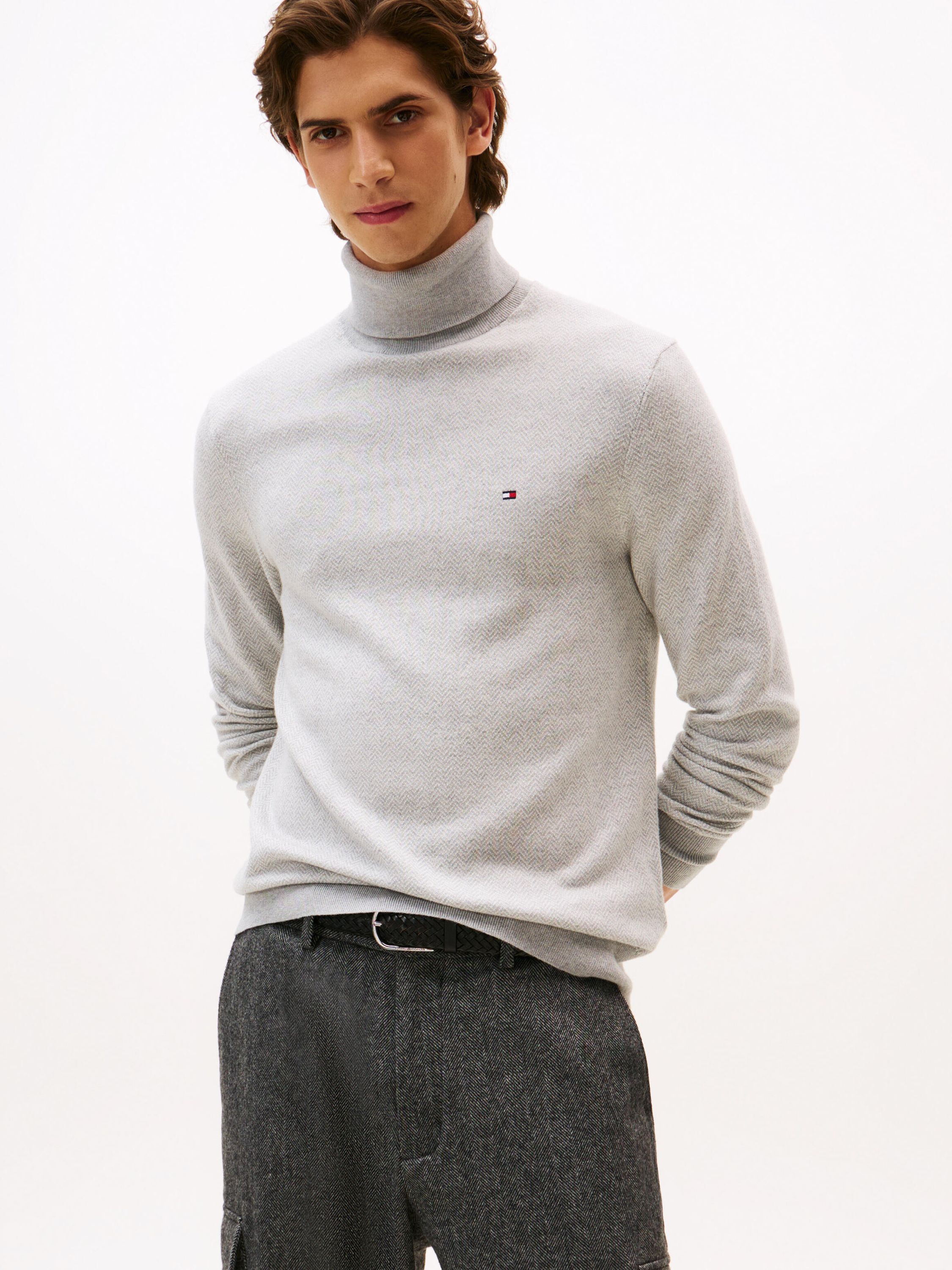 Strickpullover mit Rollkragen - 0CU-GREY - Grau