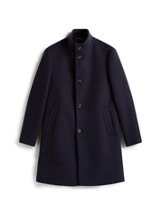 Wollmantel mit Stehkragen - DW5-BLUE - Blau