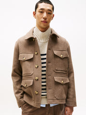Jacke aus Wolle - AFE-BEIGE - Braun