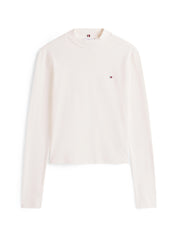 Langarmshirt aus Baumwolle - YA8-WHITE - Weiß