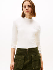 Langarmshirt aus Baumwolle - YA8-WHITE - Weiß