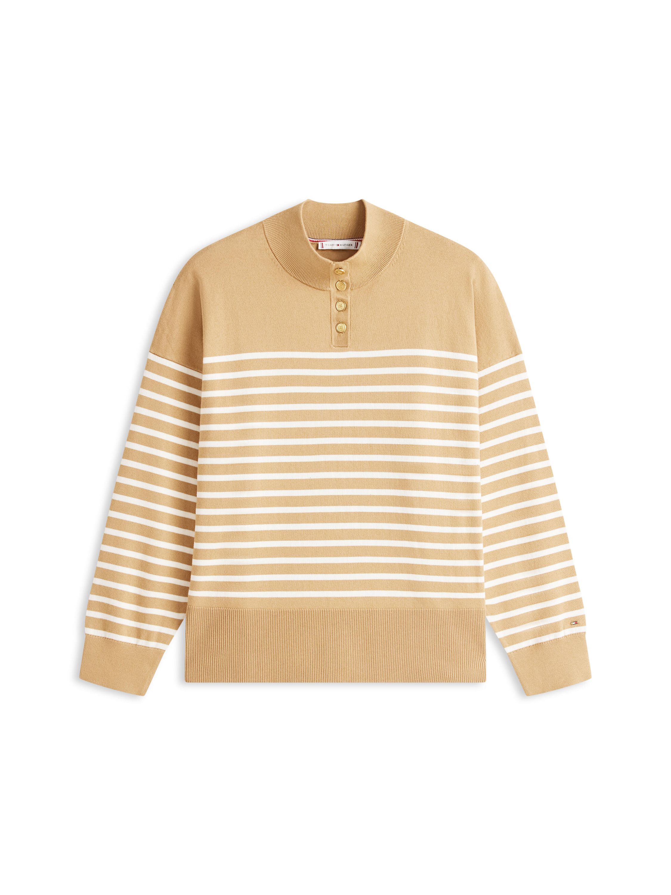Pulover - 0AF-BEIGE - Braun | Weiß